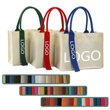Canvas Bag With Ribbon Design