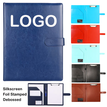 Multifunctional A4 Pu Leather Clipboard Folder Portfolio