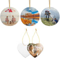 Full Color Ceramic Ornament W/Gold String