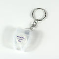 Tooth-Shaped 10M Dental Floss With Keychain