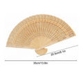 8" Wooden Handheld Folding Fan