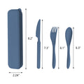 3 Pieces Wheat Straw Cutlery Utensil Set
