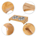 Bamboo Wooden Pet Feeder