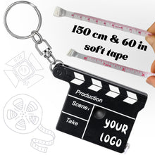 Custom Director Clapboard Tape Measure Keychain