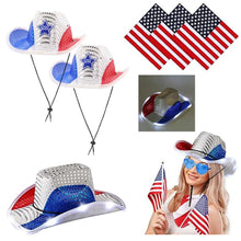 Led Sequins Patriotic Cowboy Hats