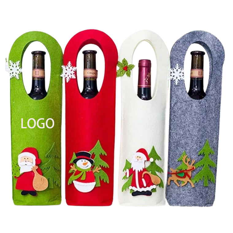Felt Cloth Christmas Wine Bottle Tote Bag Gift Bag