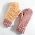 Women'S Winter Outdoor Mittens Thickened Fleece