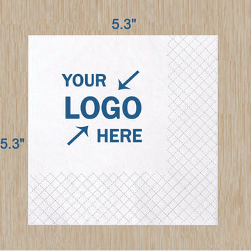 White 2 Ply Beverage Napkin