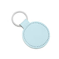Round PU Leather Keyring with Metal Ring