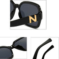 Letter N Square Frame Sunglasses