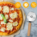 Stainless Steel Pizza Cutter W/Wood Handle