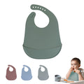 Baby Bib with Food Catcher BPA-Free Waterproof