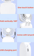 USB Rechargeable Portable Folding Handheld Fan