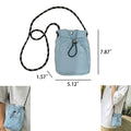 One Shoulder Crossbody Drawstring Bag
