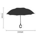 Double Layer Car Inverted Umbrella With C Shape Handle