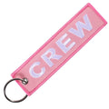 Pink Embroidery Aviation Flight Keychain