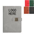 Window Lattice Snap Closure A5 PU Leather Notebook