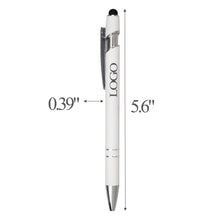 White Aluminum Push Action Ballpoint Pen with Medium Oil
