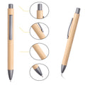 Retractable Bamboo Stylus Ballpoint Pen With Clip