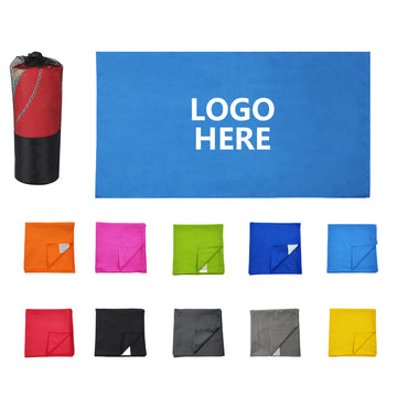 Microfiber Quick Drying Beach Towel In A Mesh Bag