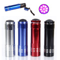 Mini 10 Led Uv Violet Flashlight With Battery