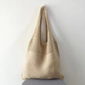 Chic Retro Crochet Beach Bag - Handwoven