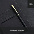 A5 Pu Leather Notebook with Cell/Card Slot/Pen Holder