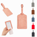 PU Leather Luggage Tag with Customizable Logo for Travel