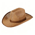 Summer Straw Cowboy Hat Wide Brim UV Protection