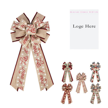 Large Christmas Wreath Bows