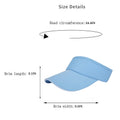 Polyester Empty Top Visor Caps-Full color