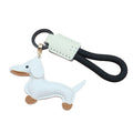 Dachshund Shape Leather Keychain Lanyard For Puppy Lovers
