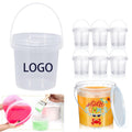 Reusable Clear Plastic Containers Pail Buckets With Lids