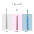 USB Rechargeable Electric Toothbrush with 3 Brush Heads