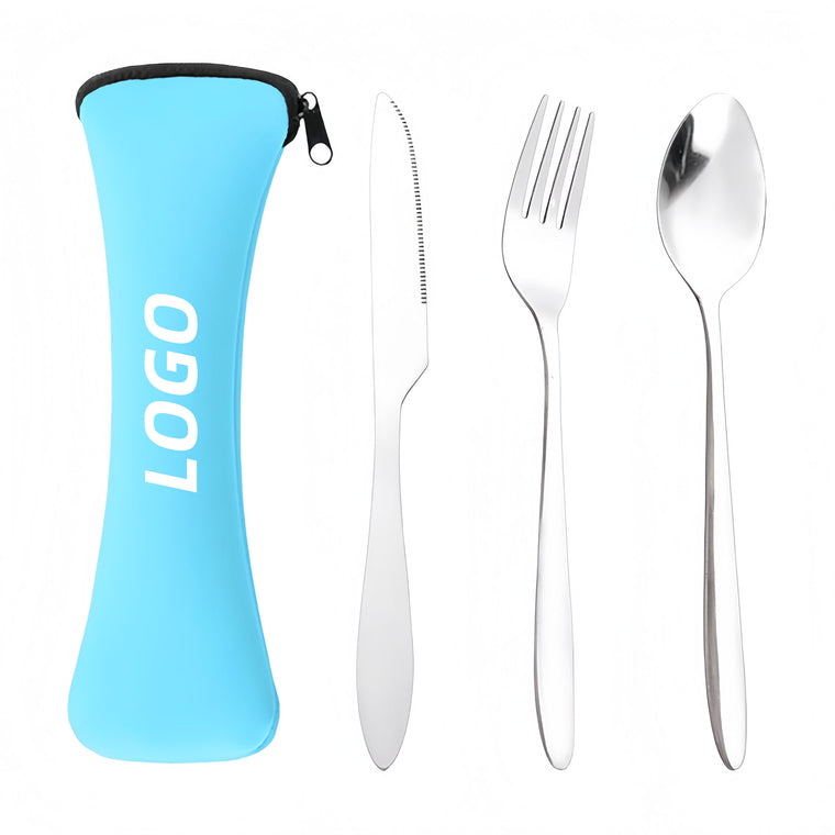 Stainless Steel Knife Fork And Spoon Portable 3-Piece Set