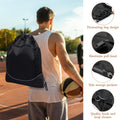With Ball Mesh Drawstring Sports Backpack Large Sports Bag