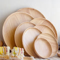 Round Solid Wood Plate