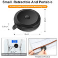 All Black Portable Round Measuring Tape, Retractable Design