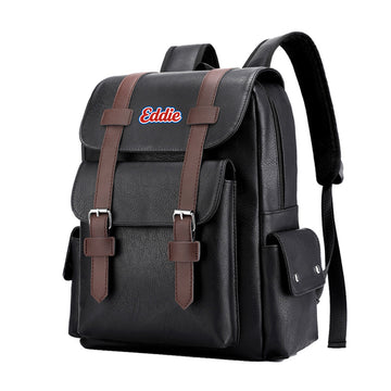 PU Leather Travel Laptop Backpack