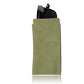 Portable Squeeze Top Leather Eyeglass Case
