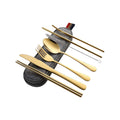 Stainless Steel Tableware Set w/Felt Bag