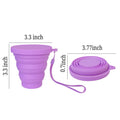 Silicone Collapsible Travel Cup with Lid