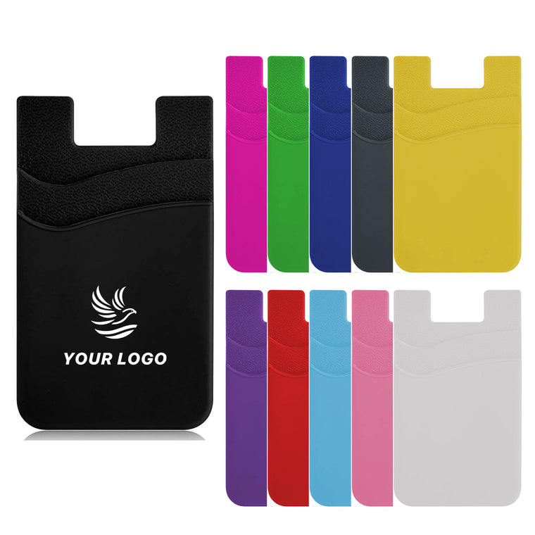 Dual Silicone Phone Case Wallet Credit Card Holder Pocket