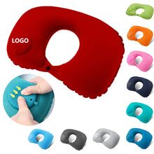 Press-To-Auto-Inflate Portable Travel Neck Support