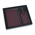 Personalized Leather Passport Holder Luggage Tag Set