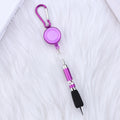 Carabiner Retractable Badge Reel With Pen