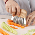 Potato Wavy Slicer with Wooden Handle