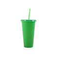 Lidded Plastic Tumbler With Straw