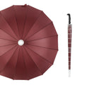 16-Rib Long-Handle Automatic Umbrella With Waterproof Cover