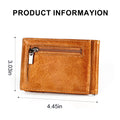 Mens Zipper Leather Wallet